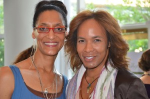 Carla Hall and Paul Wharton at Chefs take a stand