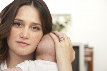 Mother holding a baby