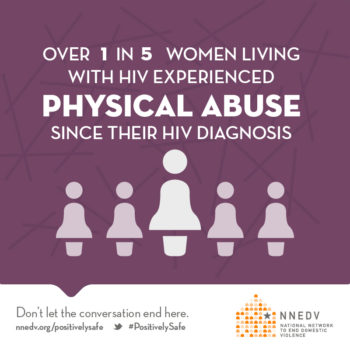 Over 1 in 5 women living with HIV experience physical abuse since their HIV diagnosis. Don't let the conversation end here.