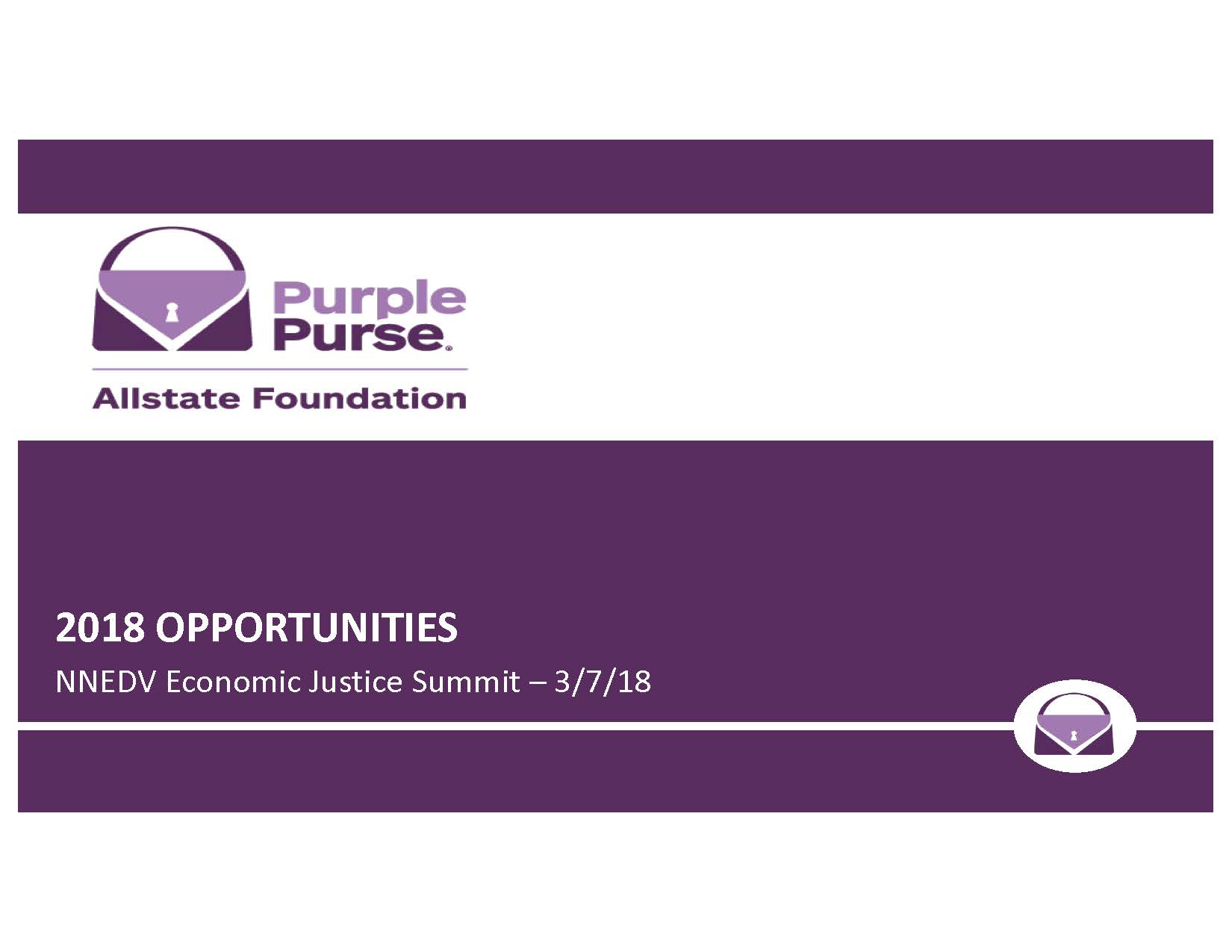 Purple Purse Updates – EJ Summit 2018
