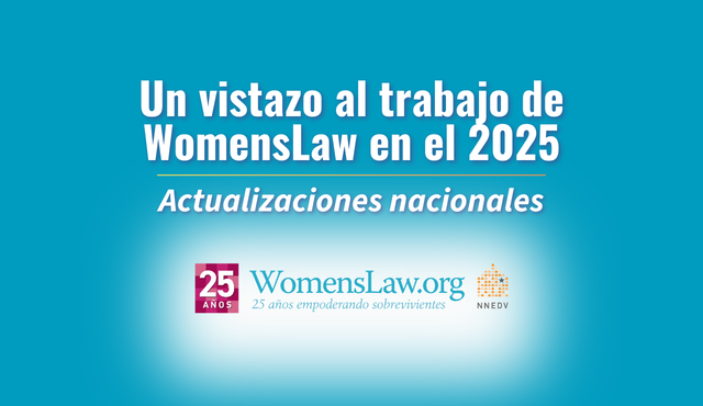 Un vistazo al trabajo de WomensLaw en el 2025: Actualizaciones nacionales